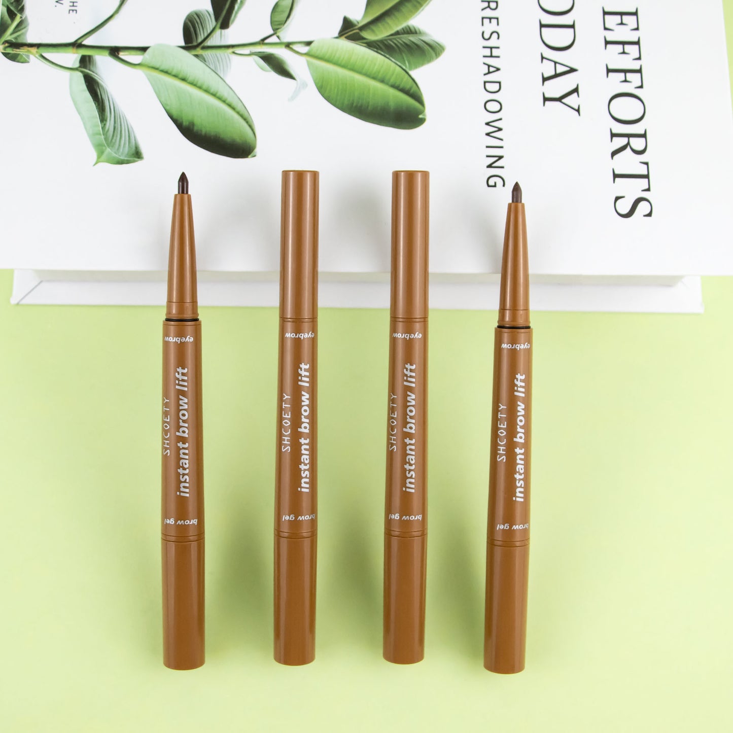 SHCOETY 4 Colors Double-ended Eyebrow Pencil And Eyebrow Gel For ShapingEyebrows, Natural, Long-lasting And Easy-to-color Eyebrow Pencil