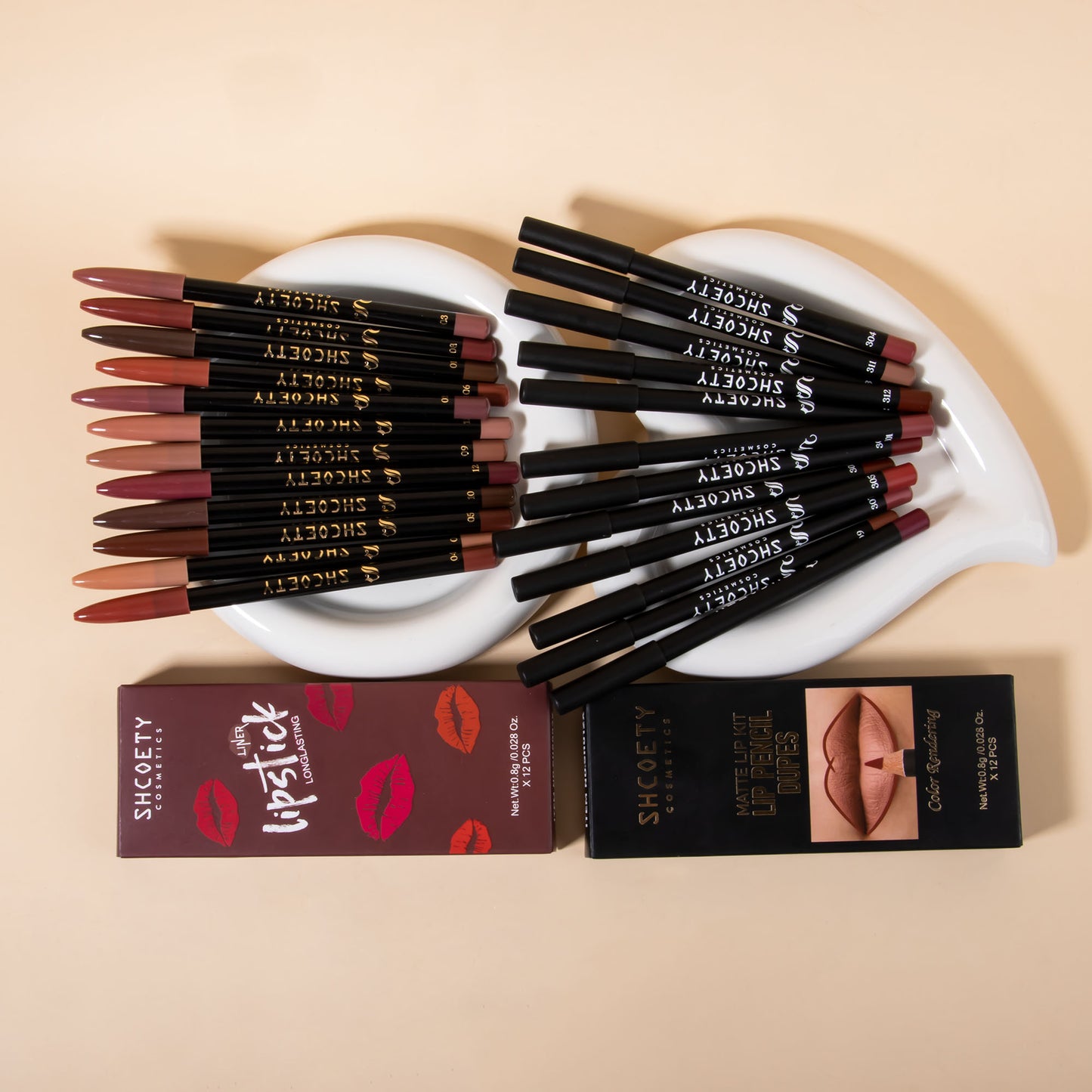 24Pcs lip outline lip liner, 24 colors of matte lip liner lipstick pen set, easy to color and not easy to take off