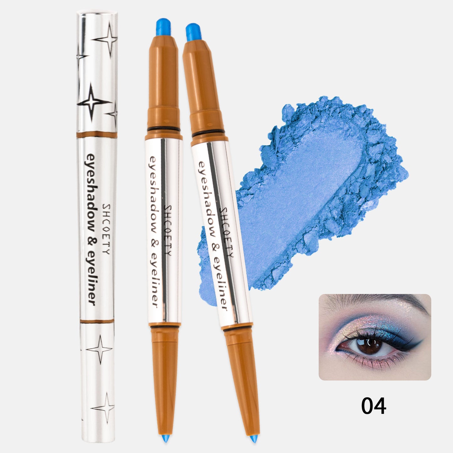 1pcs double-headed eye shadow eyeliner two-in-one lazy highlight eye shadow stick waterproof and not smudge multiple colors