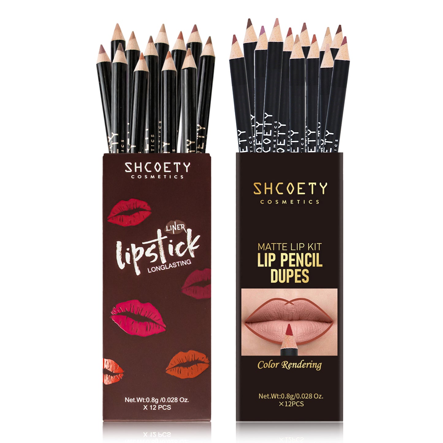 24Pcs lip outline lip liner, 24 colors of matte lip liner lipstick pen set, easy to color and not easy to take off