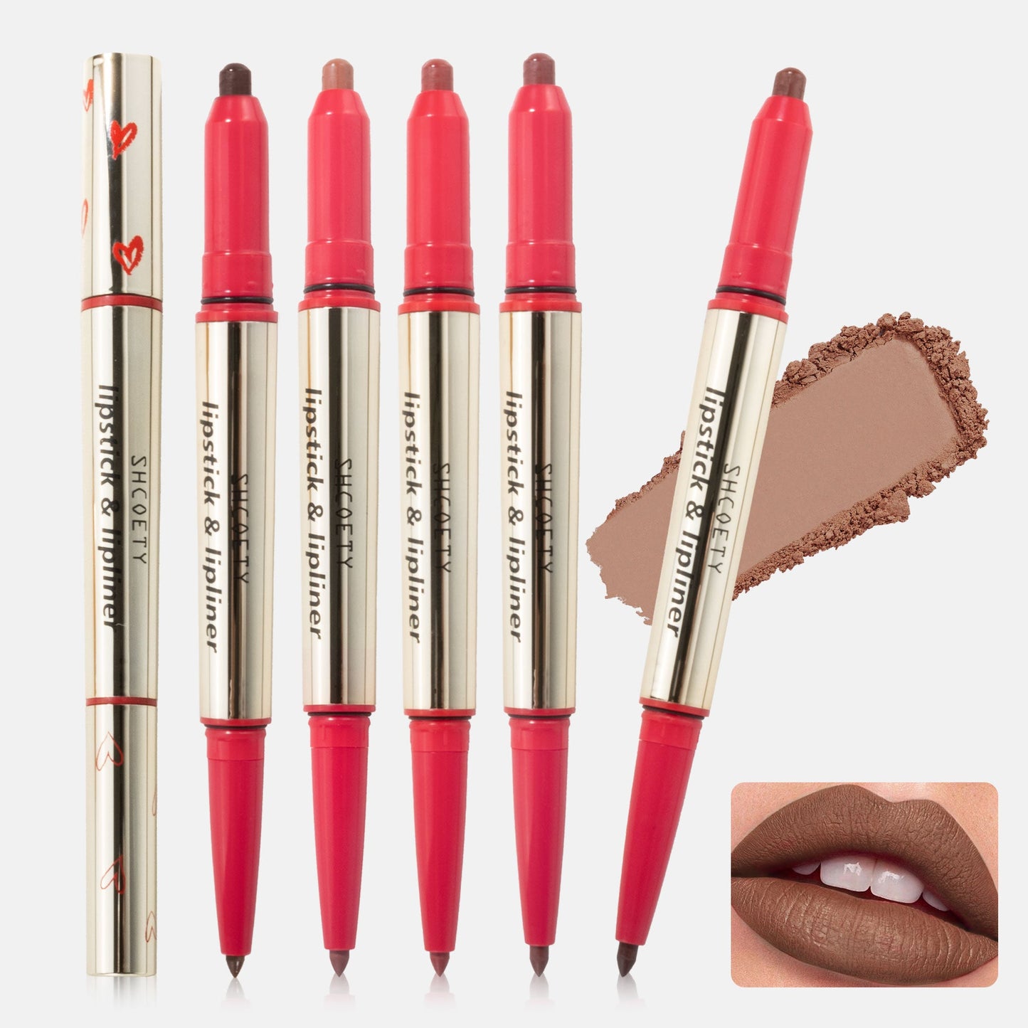 SHCOETY 12 Colors Matte Liquid Lip Liner Set