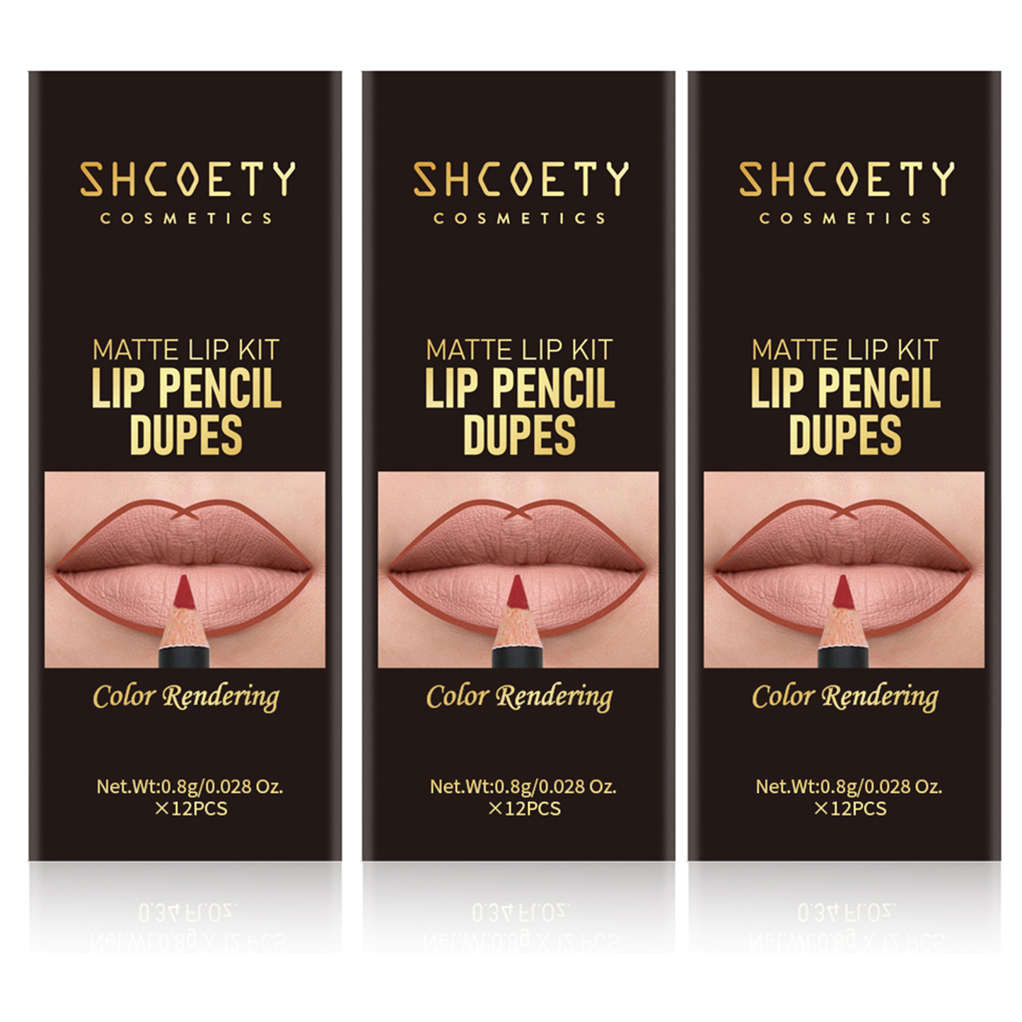 SHCOETY 36 Pcs Matte Lip Liner Set, 3X