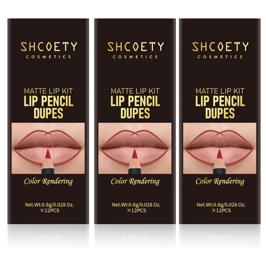 SHCOETY 36 Pcs Matte Lip Liner Set, 3X