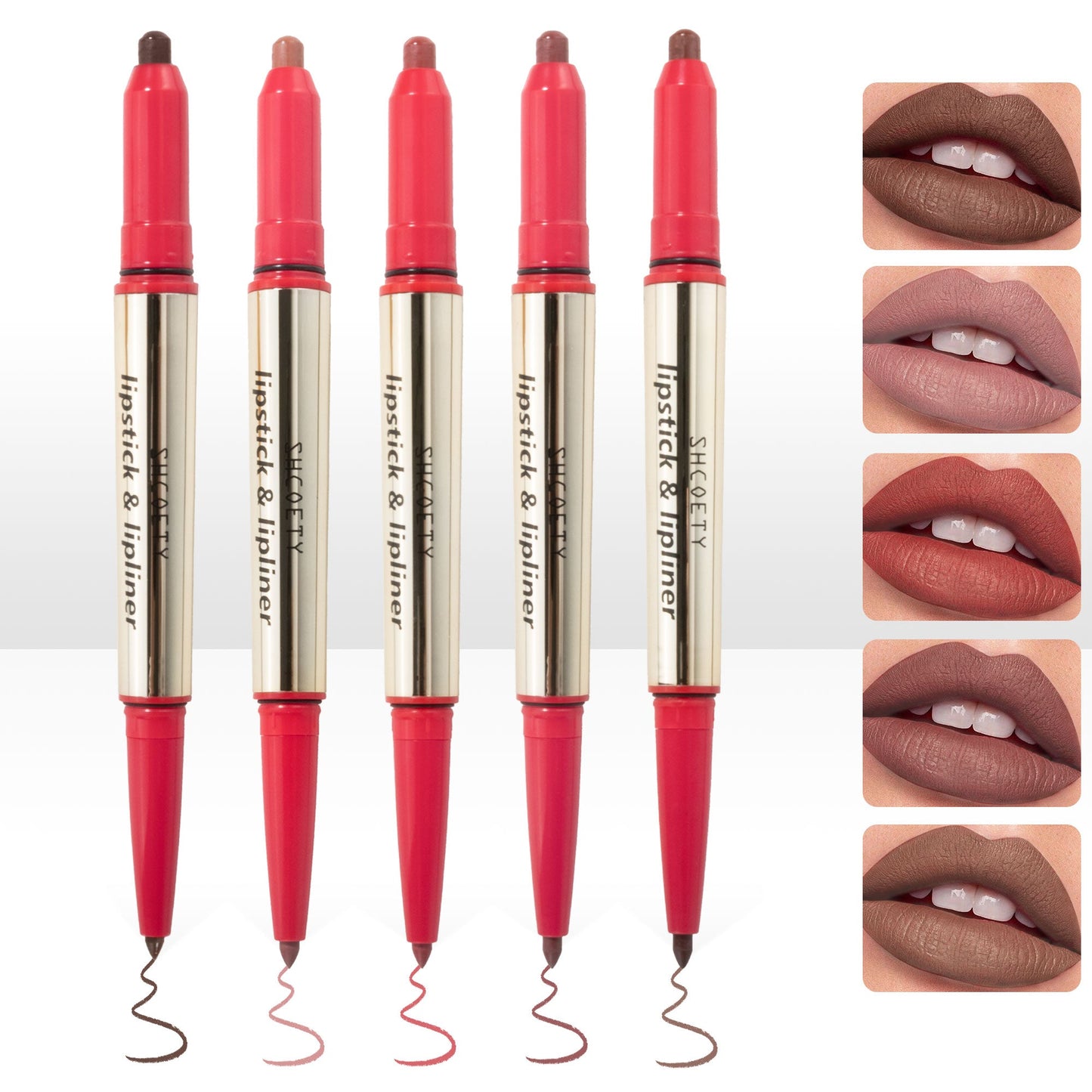 SHCOETY 12 Colors Matte Liquid Lip Liner Set