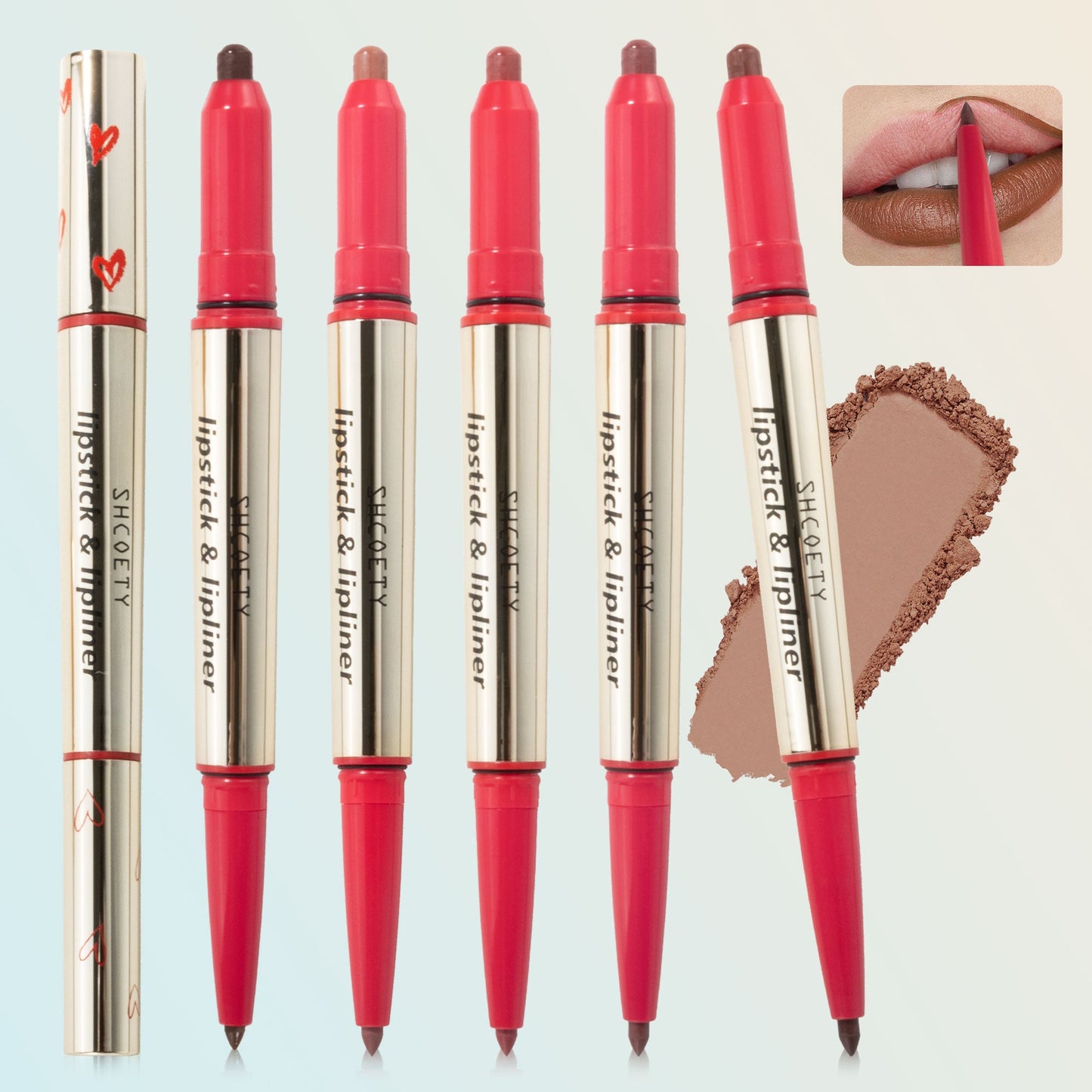 SHCOETY 12 Colors Matte Liquid Lip Liner Set