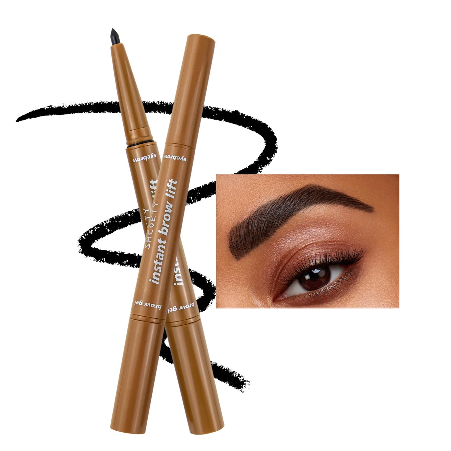 SHCOETY 4 Colors Double-ended Eyebrow Pencil And Eyebrow Gel For ShapingEyebrows, Natural, Long-lasting And Easy-to-color Eyebrow Pencil